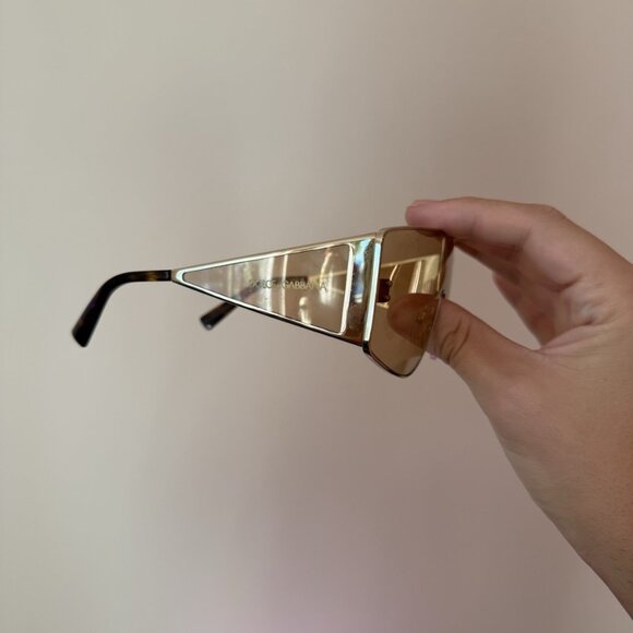 DOLCE & GABBANA DG2305 13655A Light Gold Men's 70 mm Sunglasses - Picture 2 of 6